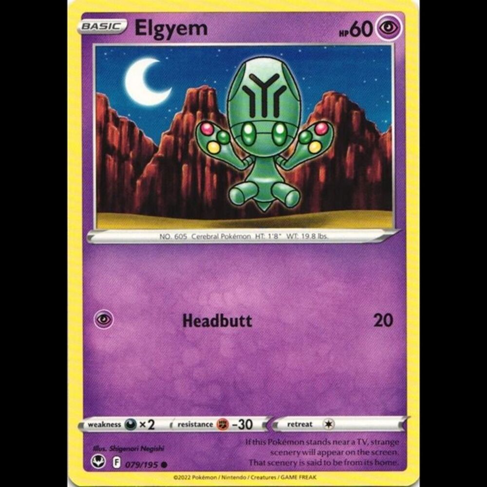 Elgyem #79 Pokemon Silver Tempest